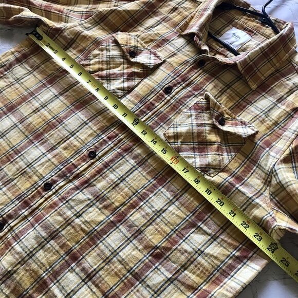 Katin Shirt Mens XL Yellow Bronze Fred Midweight Flannel Woven Button Up Outdoor - Picture 4 of 6